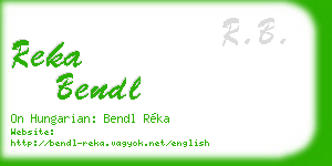 reka bendl business card