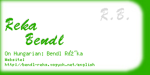 reka bendl business card